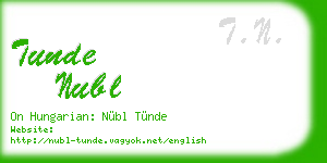 tunde nubl business card